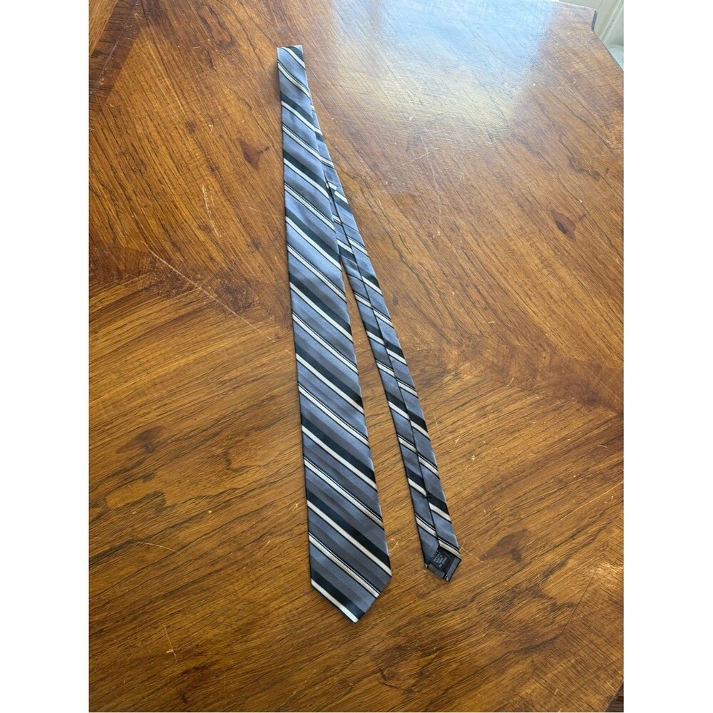 DKNY Men's Striped Silk Tie